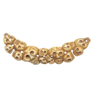 BONE THIRTEEN SKULL 18X92MM ANTIQUE