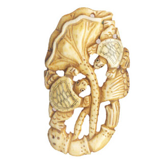 BONE COUPLE TURTLE 35X70MM ANTIQUE