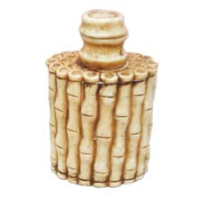 OX BONE CARVED BAMBOO SNUFF BOTTLE  FLAT