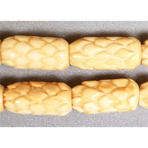 OX BONE CARVING TUBE CLOUDY 10X20MM NATURAL COLOR
