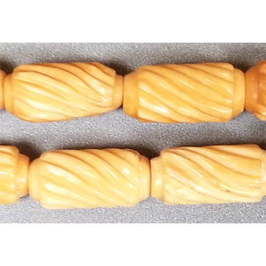 OX BONE CARVING TUBE TWIST 10X20MM NATURAL COLOR