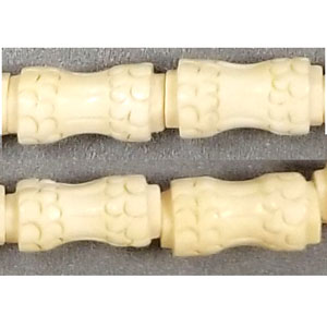 OX BONE CARVING TUBE BAMBOO 10X20MM NATURAL COLOR