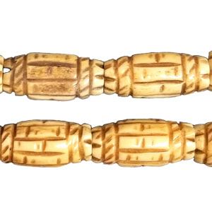 OX BONE CARVING TUBE BAMBOO 10X20MM ANTIQUE COLOR
