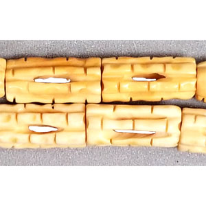 OX BONE CARVING TUBE BAMBOO 10X20MM NATURAL COLOR