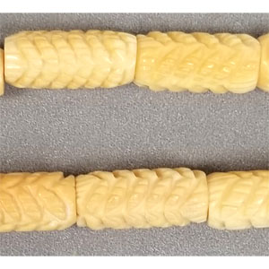 OX BONE CARVING TUBE  SHOUYI 10X20MM NATURAL COLOR