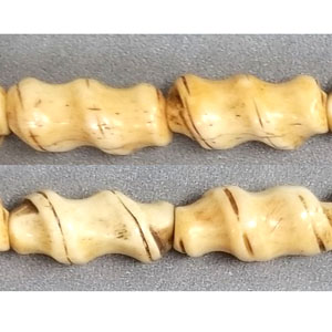 OX BONE CARVING TUBE BAMBOO 10X20MM NATURAL COLOR