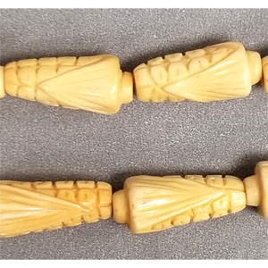 OX BONE CARVING TUBE CORN 10X20MM NATURAL COLOR