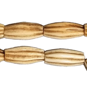 OX BONE CARVING TUBE MELON 10X20MM ANTIQUE COLOR