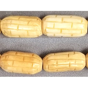 OX BONE CARVING TUBE BRICK 10X20MM NATURAL COLOR