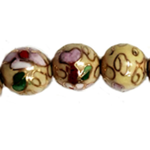 CLOISONNE 14MM BEIGE