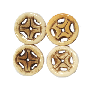 BONE CIRCLE 25MM ANTIQUE(4PCS/BAG)