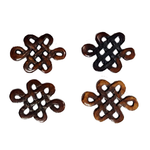 BONE DIAMOND 23X30MM BROWN (4PCS/BAG)