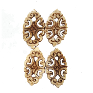 BONE OVAL 20X35MM ANTIQUE (4PCS/BAG)