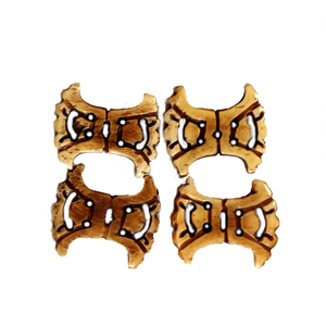 BONE RECTANGLE 22C30MM ANTIQUE (4PCS/BAG)