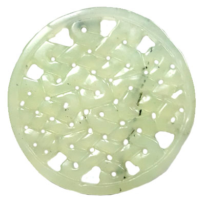 HSIU JADE KNOT 60MM GREEN PENDANT