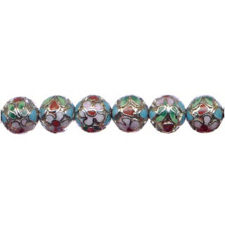 CLOISONNE 08MM SILVER