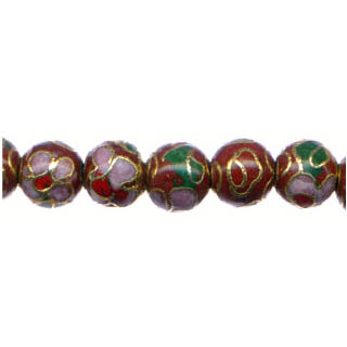 CLOISONNE 10MM RUST RED