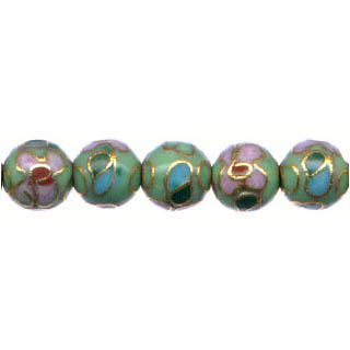 CLOISONNE 10MM APPLE GREEN