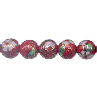 CLOISONNE 10MM RED