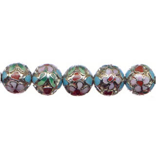 CLOISONNE 10MM SILVER