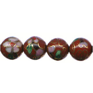 CLOISONNE 12MM RUST RED