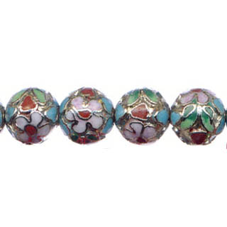 CLOISONNE 12MM SILVER