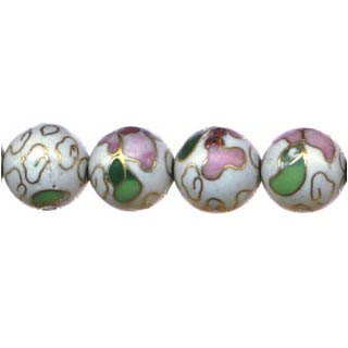 CLOISONNE 12MM WHITE