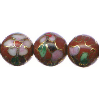 CLOISONNE 14mm RUST RED
