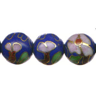 CLOISONNE 14MM DARK BLUE