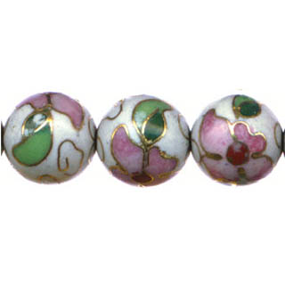 CLOISONNE 14MM WHITE