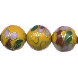 CLOISONNE 14MM YELLOW