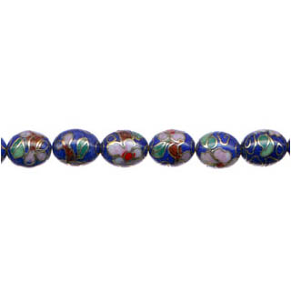 CLOISONNE RICE 07X10MM BLUE