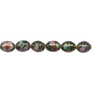 CLOISONNE RICE 07X10MM BLACK