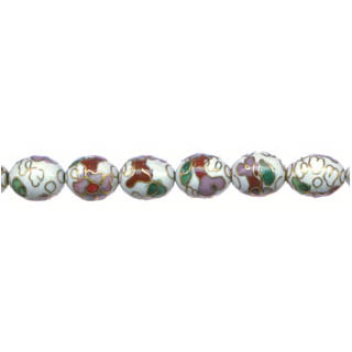 CLOISONNE RICE 07X10MM WHITE