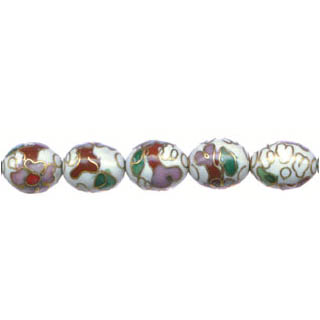 CLOISONNE RICE 09X11MM WHITE