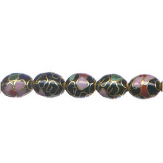 CLOISONNE RICE 09X11MM BLACK