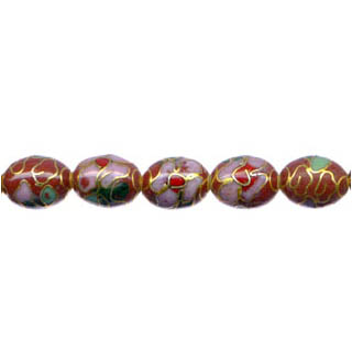CLOISONNE RICE 09X11MM RUST RED