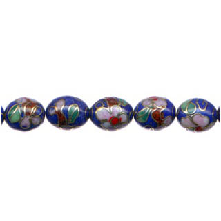 CLOISONNE RICE 09X11MM BLUE