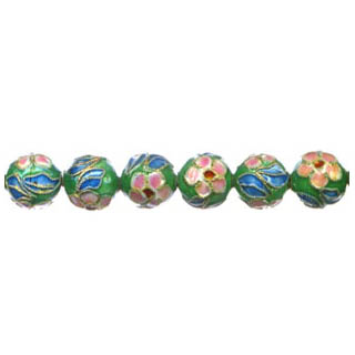 ENAMEL ROUND 08MM GREEN