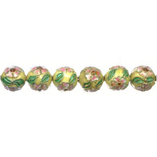 ENAMEL ROUND 08MM YELLOW