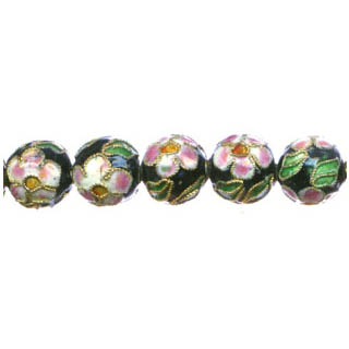 ENAMEL ROUND 10MM BLACK
