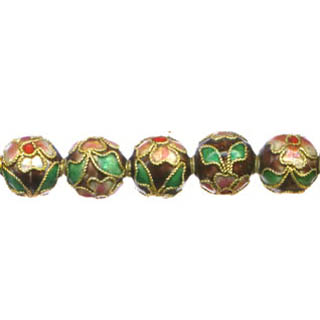 ENAMEL ROUND 10MM RUST RED