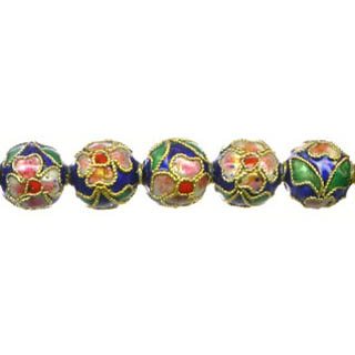 ENAMEL ROUND 10MM BLUE