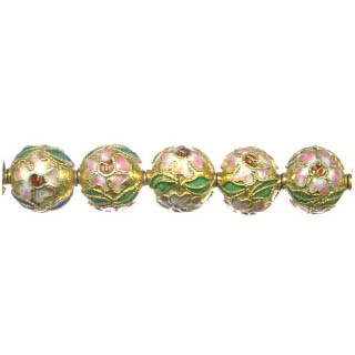 ENAMEL ROUND 10MM GOLD