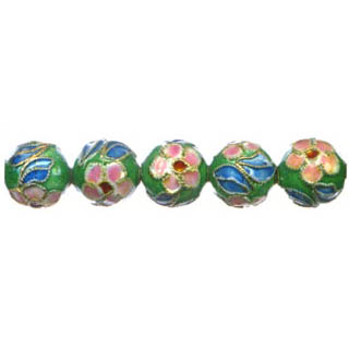 ENAMEL ROUND 10MM GREEN