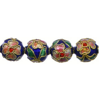ENAMEL ROUND 12MM BLUE
