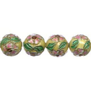 ENAMEL ROUND 12MM YELLOW