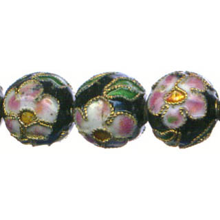 ENAMEL ROUND 14MM BLACK