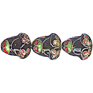 ENAMEL FROG 14X18MM BLACK