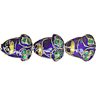 ENAMEL FROG 14X18MM BLUE
